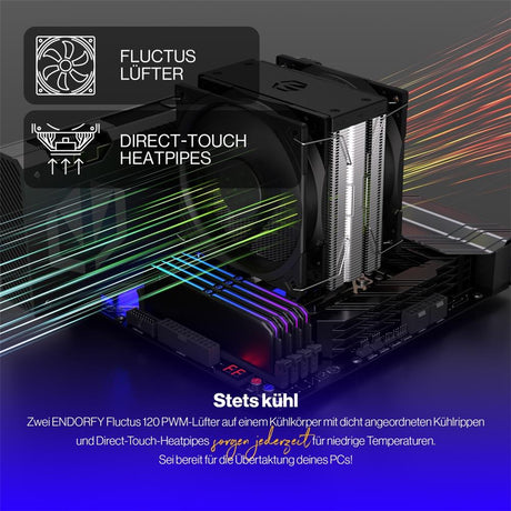 ENDORFY Fera 5 Dual Fan CPU-Kühler, inklusive Wärmeleitpaste | EY3A006