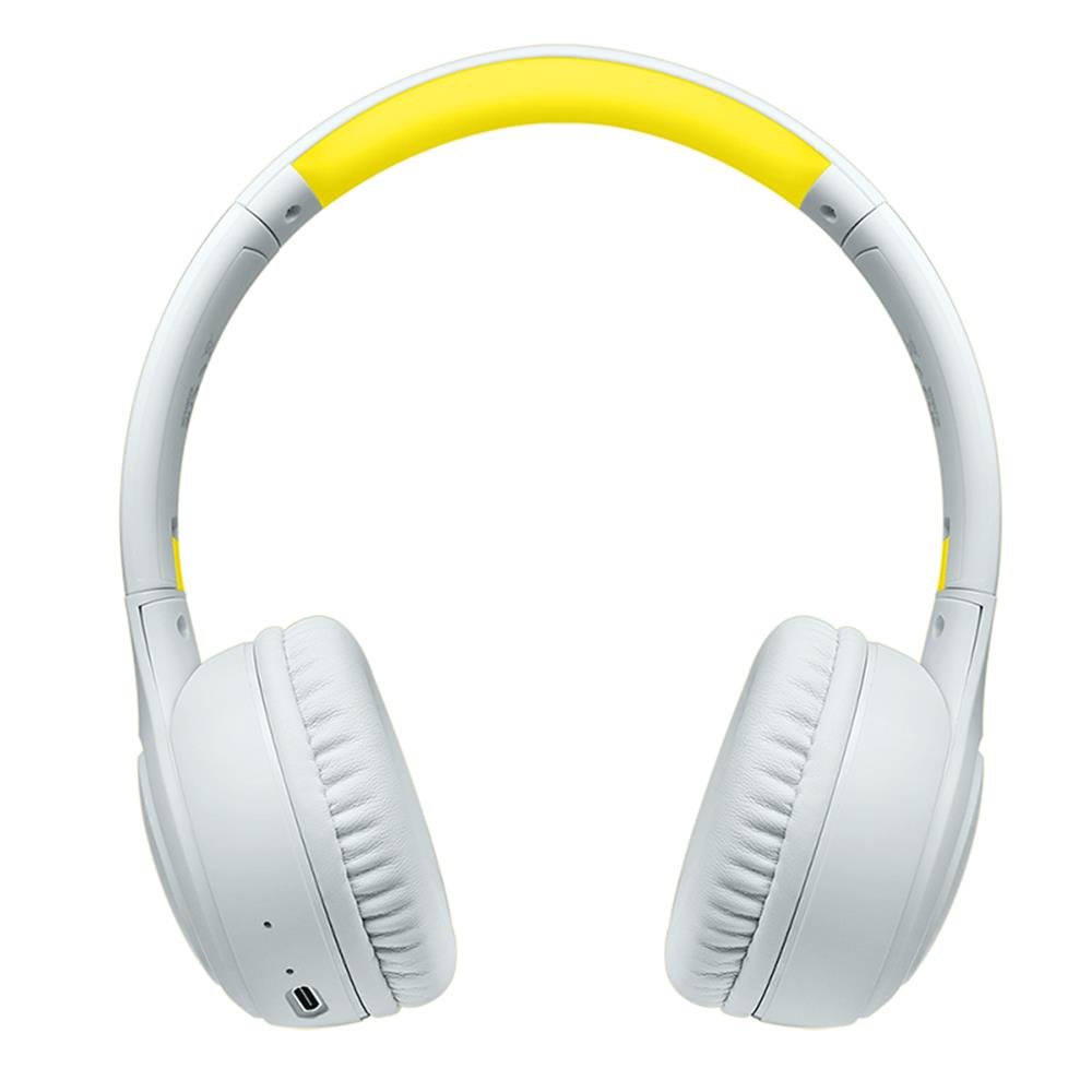 LogiLink Bluetooth 5.4 Kinderheadset, max. 85 dB, mit Mikrofon, faltbar, Hellblau/Gelb