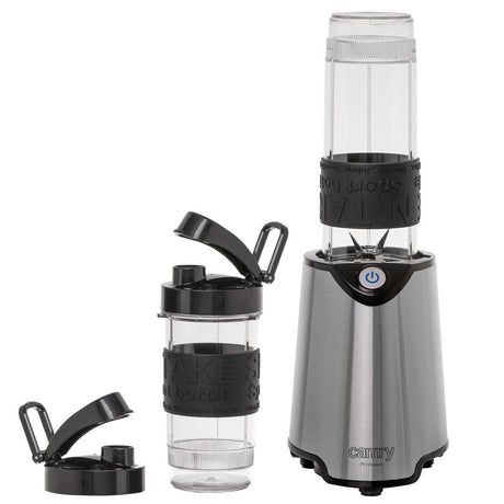Camry CR 4069 Edelstahl-Standmixer für Smoothies, Cocktails, Crushed Eis, mit 2 Trinkflaschen