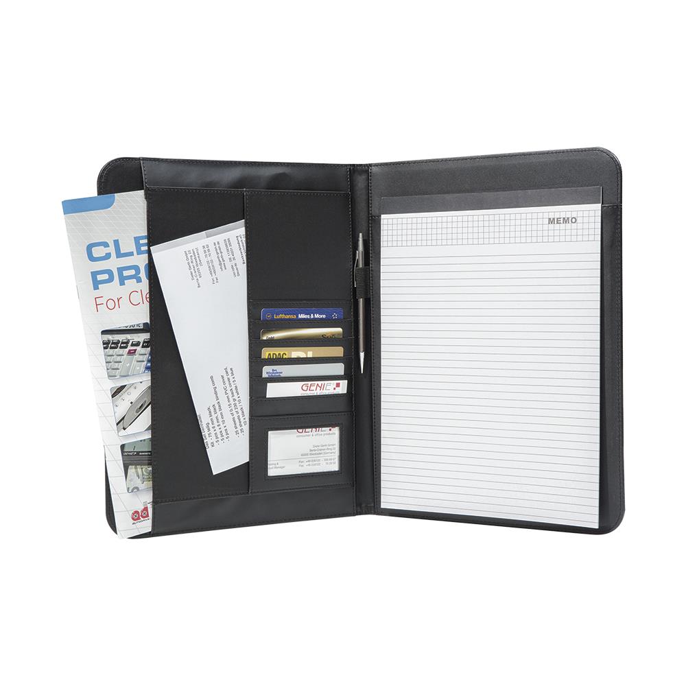 GENIE A4 Schreibmappe Wiesbaden extradünn, schwarz