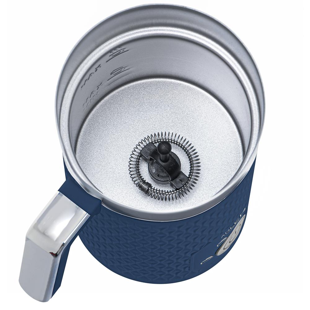 Adler AD 4494 Milchaufschäumer elektrisch Dunkelblau für Kaffeespezialitäten