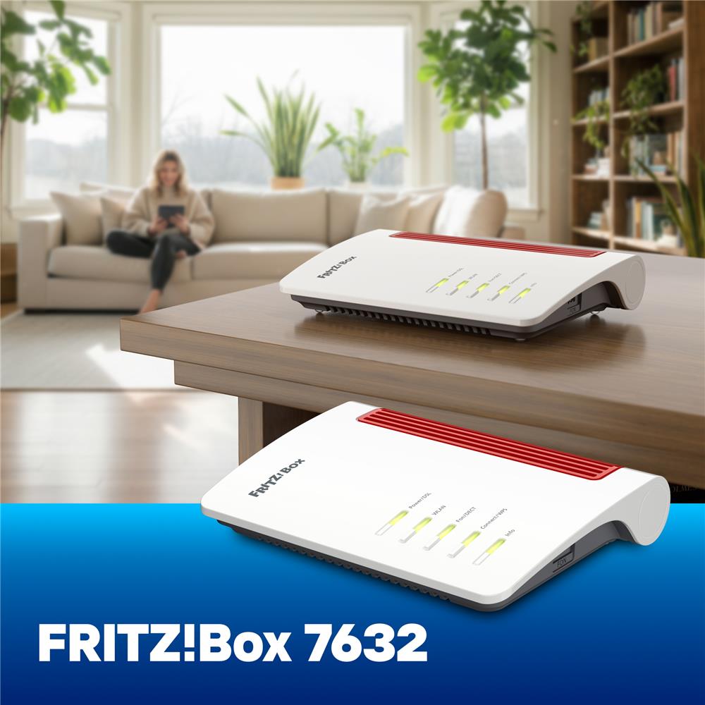 FRITZ!Box 7632 - G.fast und Supervectoring am DSL-Anschluss, Wi-Fi 7 und WLAN Mesh