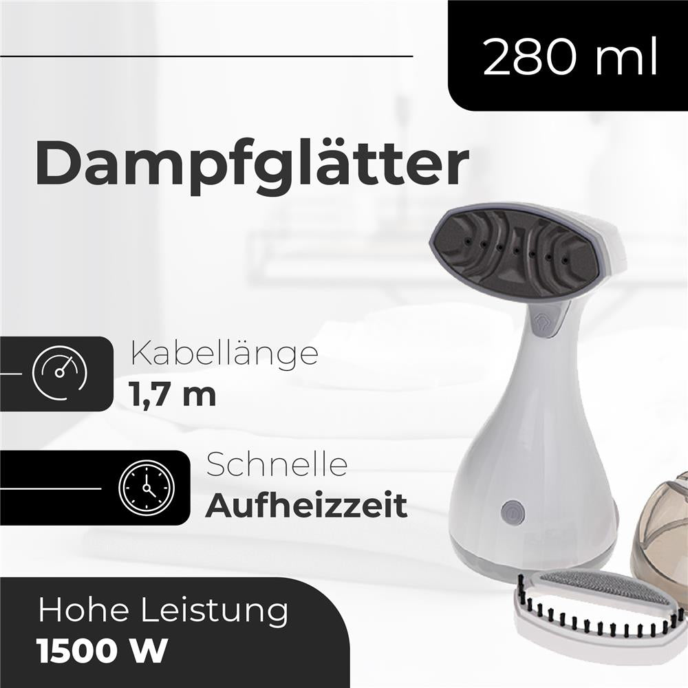 Adler AD 5042 Dampfglätter 280ml Wassertank Dampfreiniger weiß