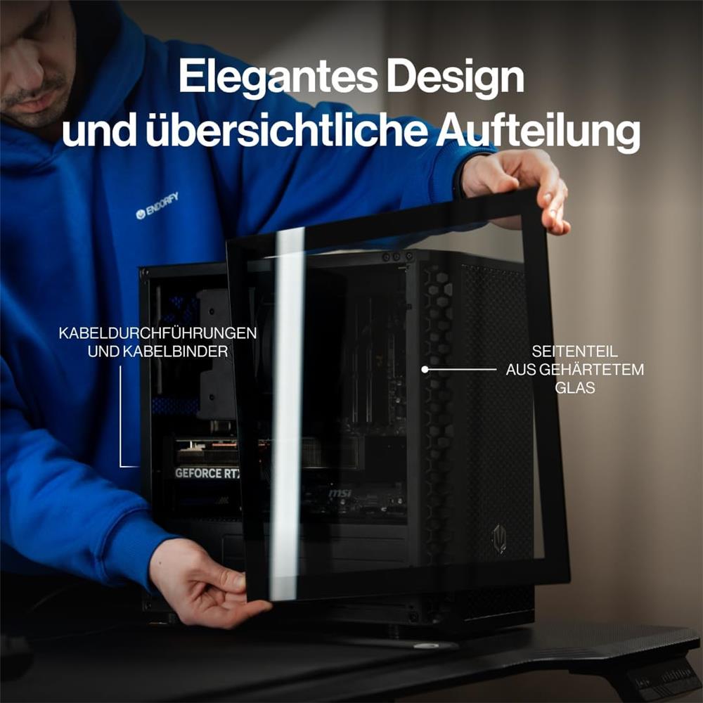 ENDORFY Signum M30 Air mATX PC‑Gehäuse – Airflow, USB‑C 20 Gbit/s, Glasfenster