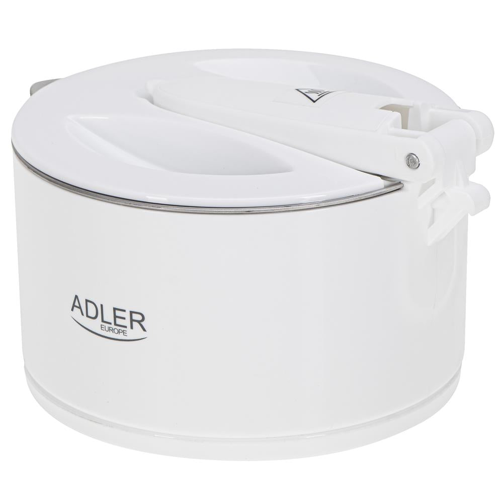Adler AD 1377 Reise Wasserkocher 0,6 L faltbares Silikongehäuse Camping weiß