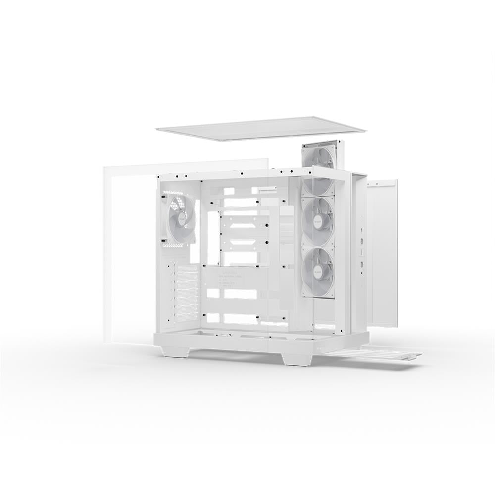 be quiet! Light Base 500 LX White PC-Gehäuse vollständig verglaste Front- und Seitenpaneele Show Case