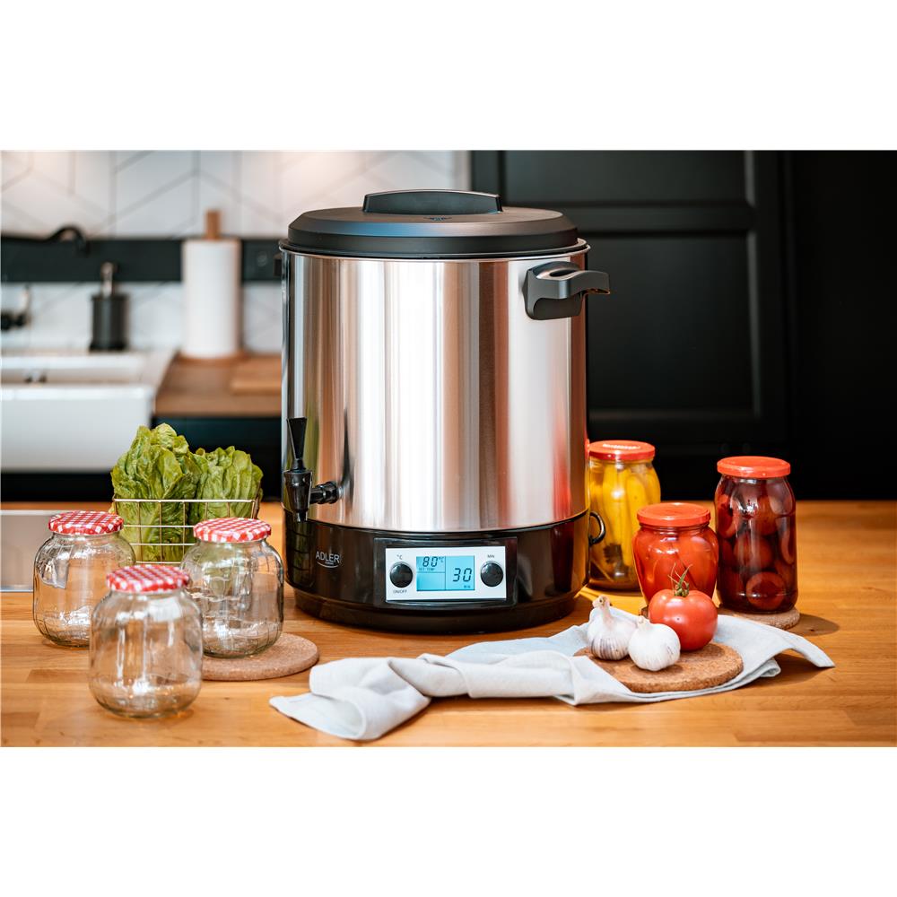 Adler AD 4496 Elektrischer Pasteurisierungstopf 28 L mit LCD Anzeige silber