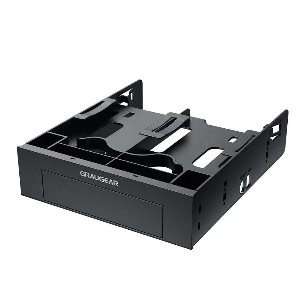 GRAUGEAR Einbaurahmen 5,25 Zoll für 2x 2,5 und 1x 3,5 Zoll HDD SSD