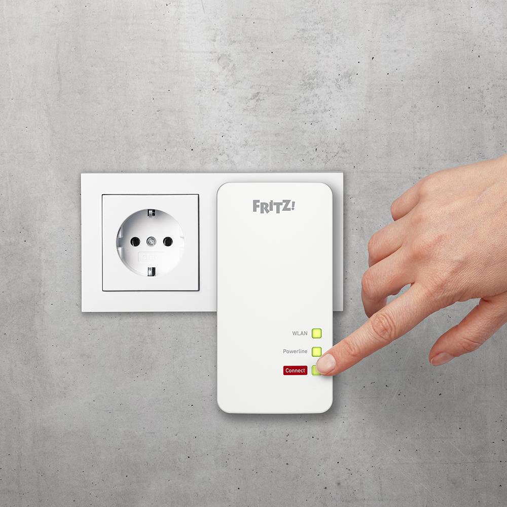 FRITZ!Powerline 1260 – WLAN-Powerline-Adapter mit Dualband & Gigabit-LAN