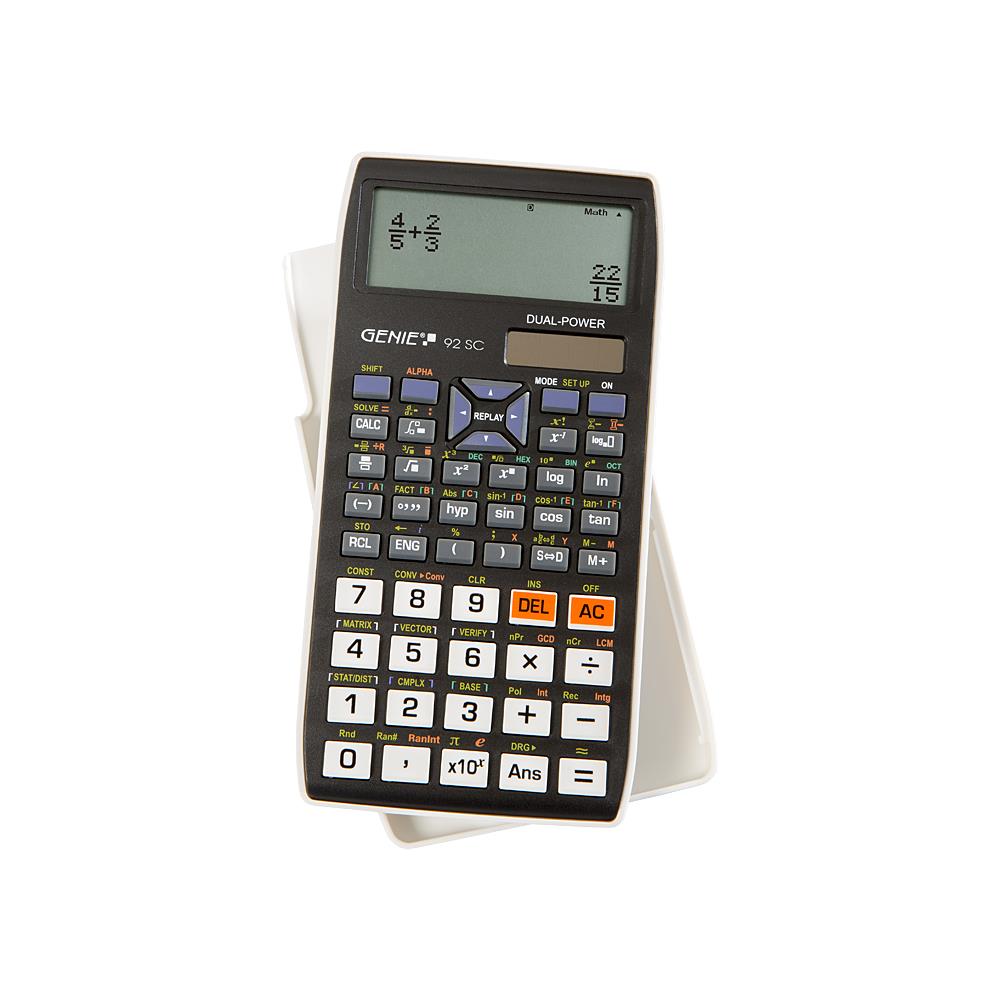 GENIE wissenschaftlicher Schulrechner 92 SC 580, Dual Power, schwarz