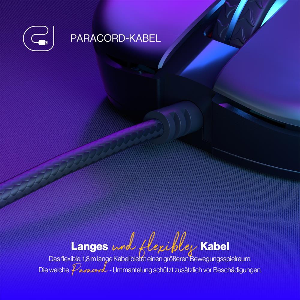 ENDORFY GEM, Leichte Gaming-Maus (67 g), 8000 DPI, Schwarz | EY6A006