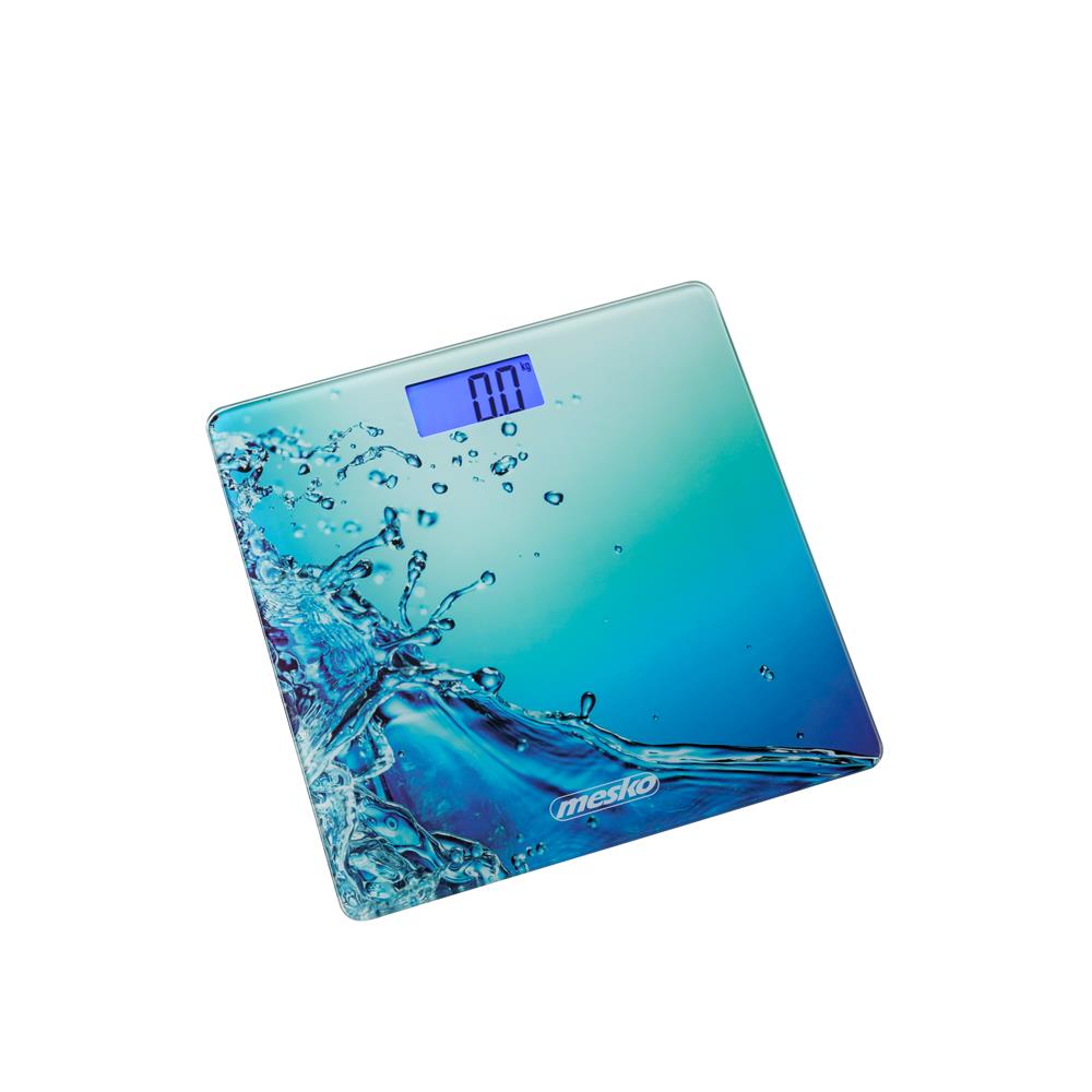 Mesko MS 8156 Digitale Badezimmerwaage Glas Blau 150 kg