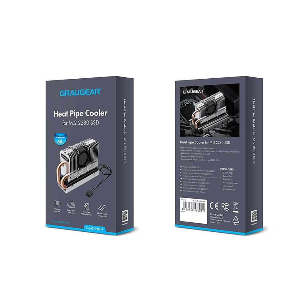 GRAUGEAR Heatpipe Kühler für PlayStation 5 M.2 SSD