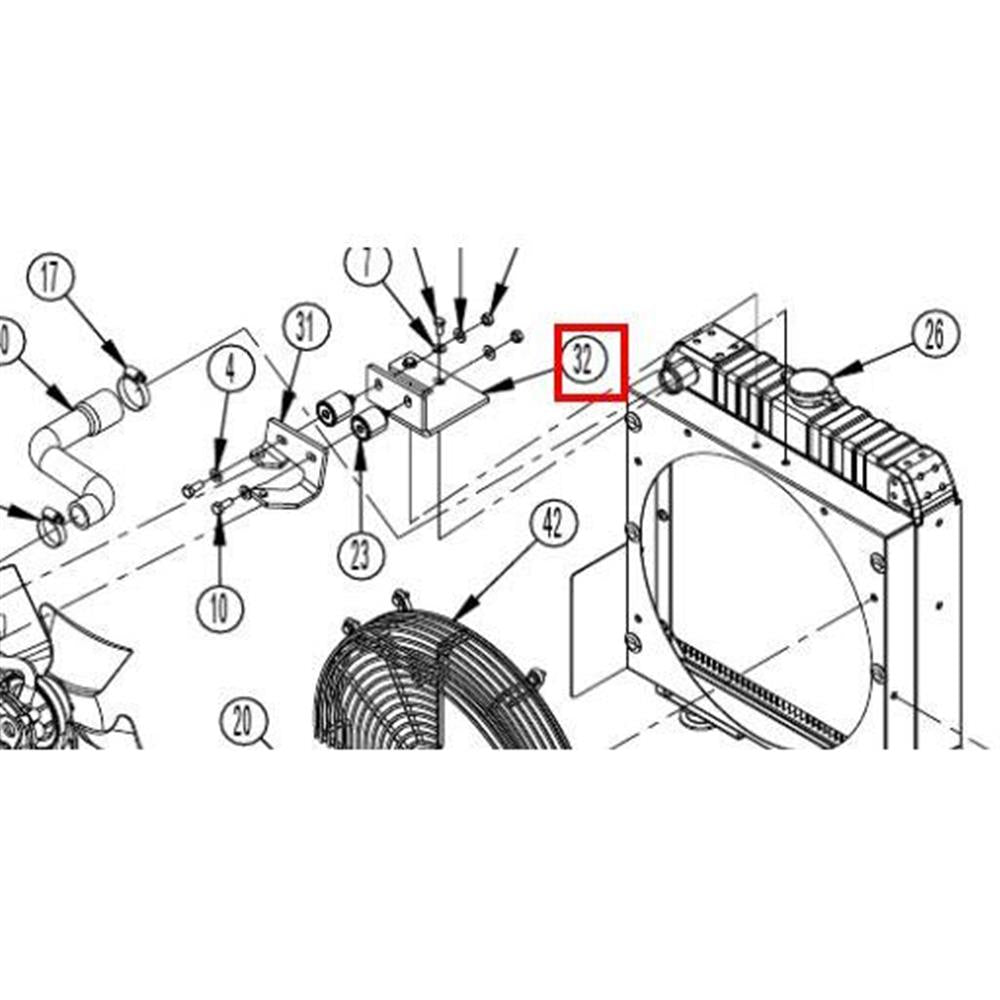 Nilfisk Original 56509514 Bracket Radiator Halterung