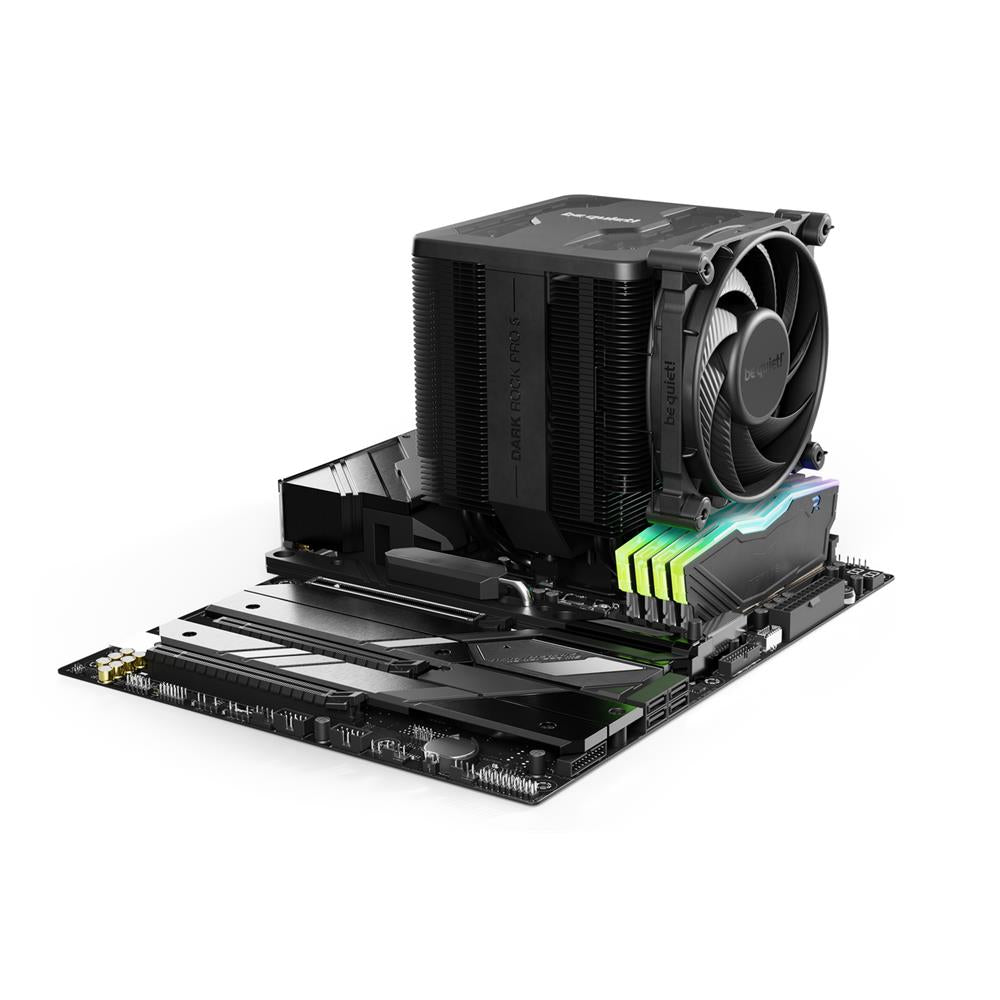 be quiet! Dark Rock Pro 5 Luftkühler hohe Kühlleistung 7 Hochleistungs-Heatpipes PWM Lüfter leiser Betrieb Speed Switch