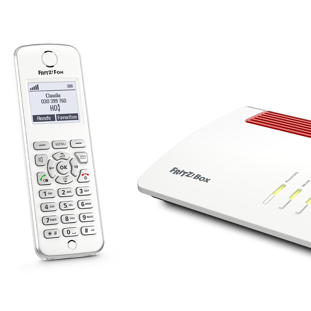 FRITZ!Fon M2 – Weißes DECT-Telefon mit HD-Telefonie & Smart-Home-Funktionen