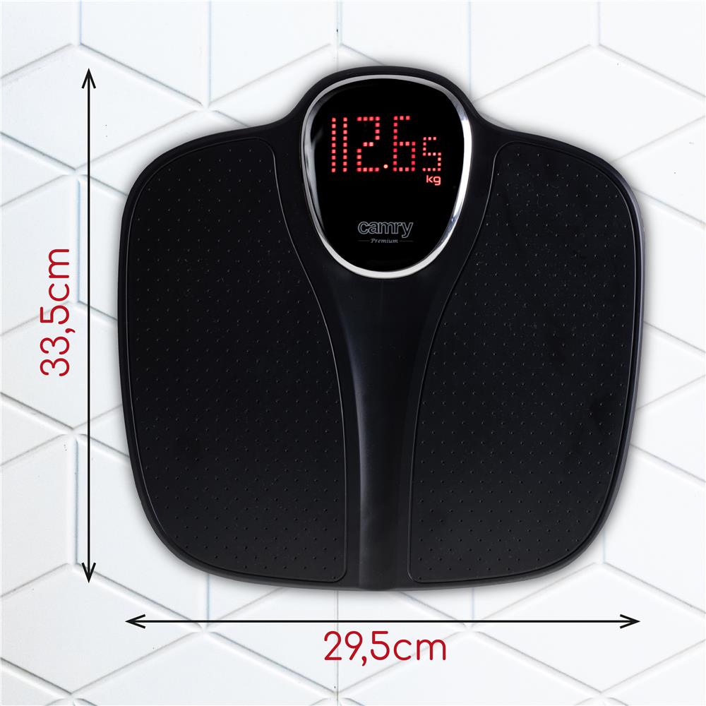 Camry CR 8171 Badezimmerwaage 180 kg – Schwarz, LED-Display, Babywiegemodus
