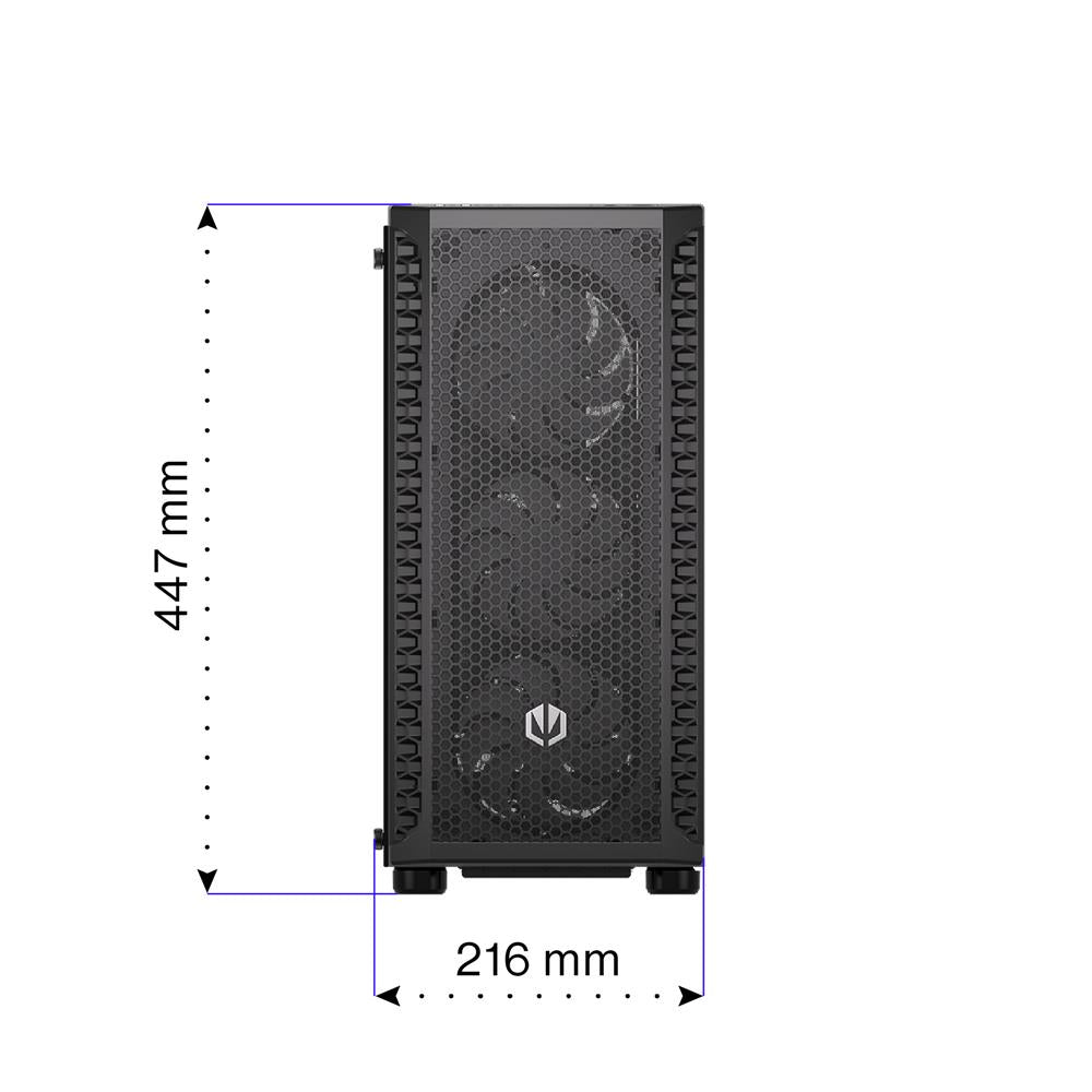 ENDORFY Signum 300 ARGB, ATX PC-Gehäuse, inkl. 4x 120mm ARGB PWM-Lüfter, Mesh-Frontplatte, Seitenteil aus gehärtetem Glas | EY2A006
