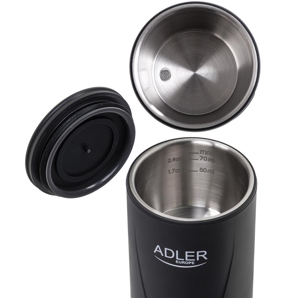 Adler AD 4400 tragbare elektrische Espressomaschine mit Wasserheizfunktion, 20 Bar, Akku