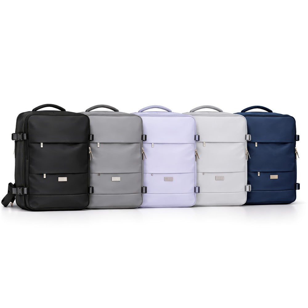 Camry CR 6880lp Reiserucksack 24 Liter, Handgepäck Rucksack mit Laptopfach bis 17 Zoll, Schuhfach, Nassfach, RFID-Fach, Business, Sport und Reisen, hell lila