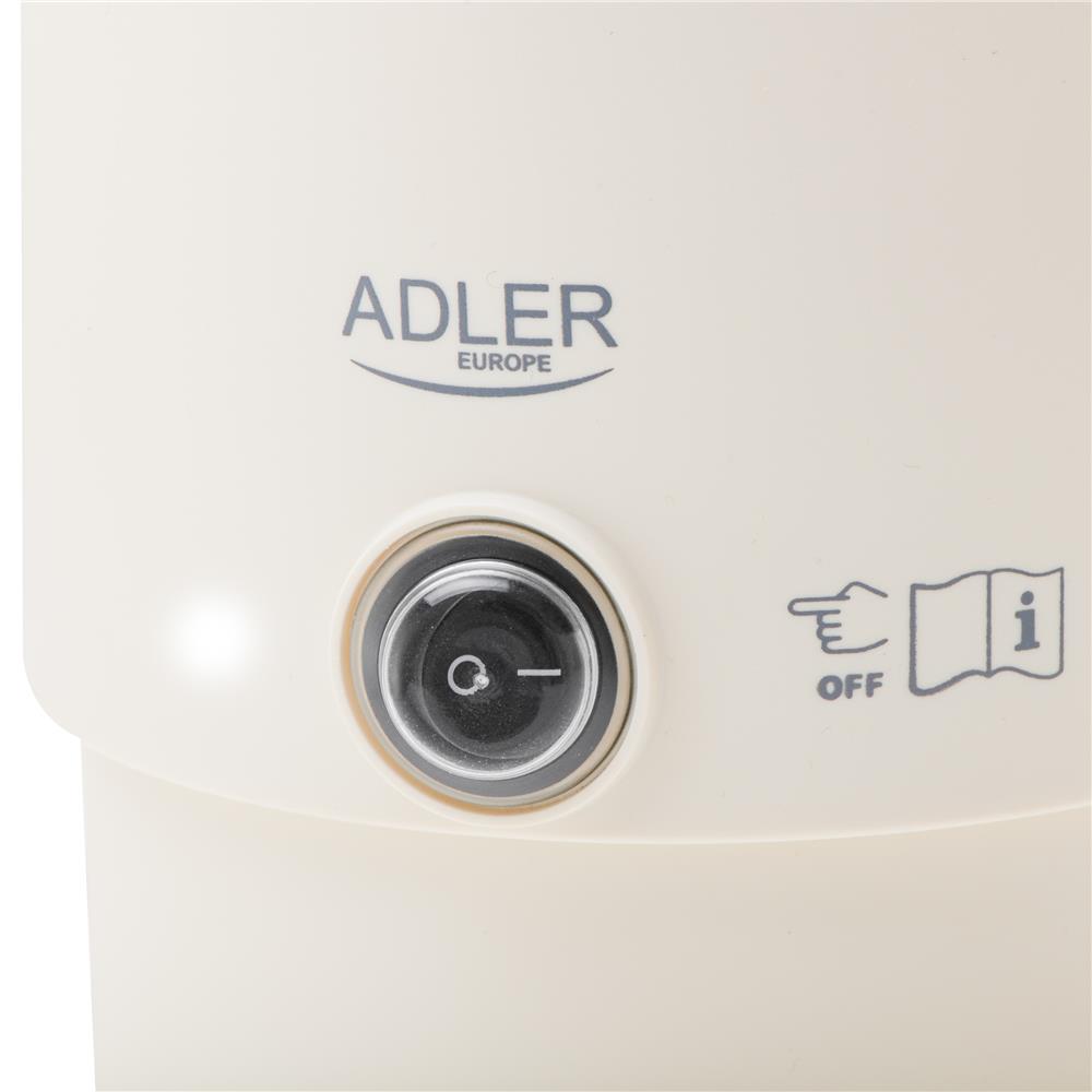 Adler AD 1388b Reisewasserkocher 0,8L kompakt leicht klappbarer Griff Beige