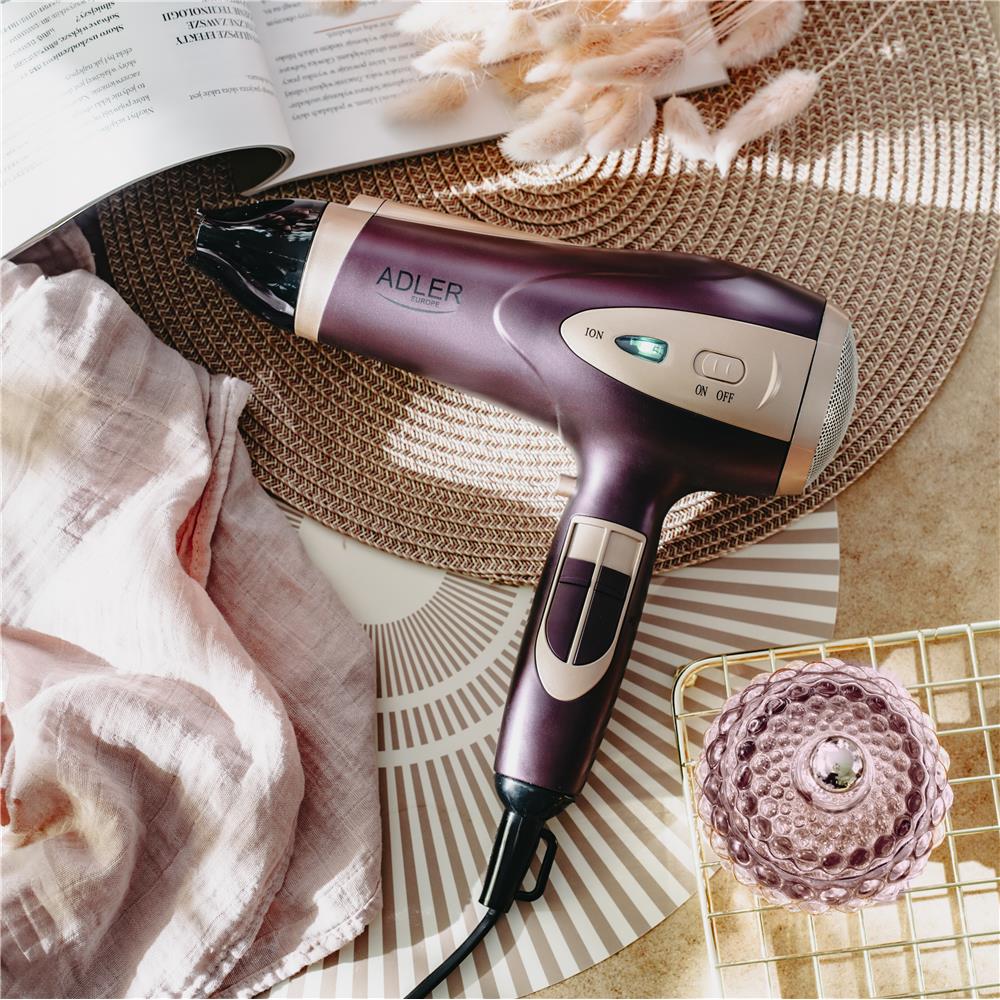 Adler AD 2248p ION Haartrockner 2200W mit Diffusor und Ionisator