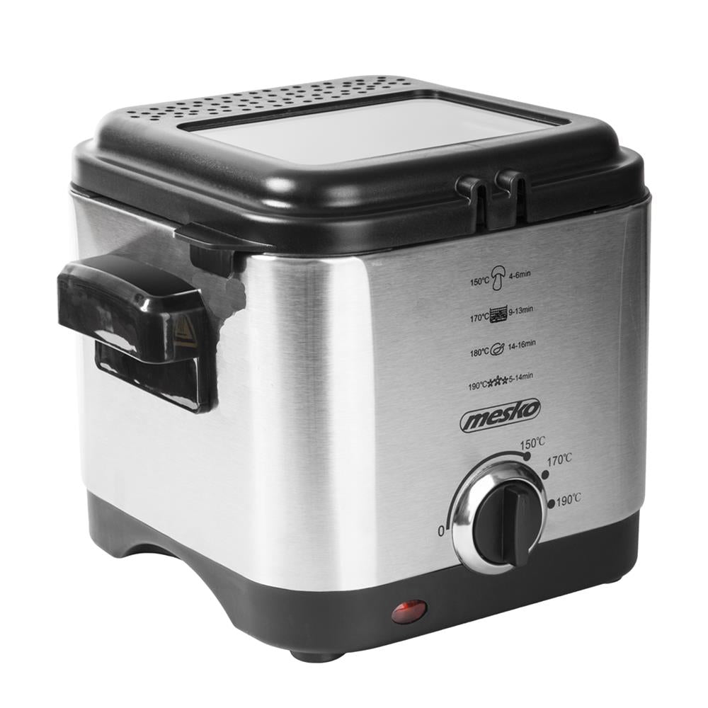 Mesko MS 4910 Fritteuse 1,5 Liter 900 Watt Silber