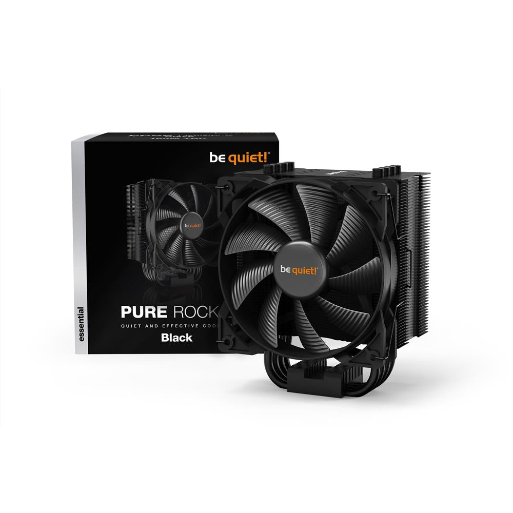 be quiet! Pure Rock 2 BLACK Luftkühler CPU-Kühler 150W TDP Kühlleistung 6mm-Heatpipes