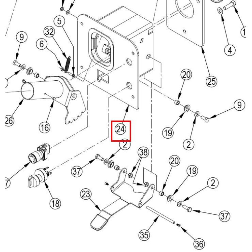 Nilfisk Original 56511603 Schweißkonstruktion für die Lenkung Ersatzteil