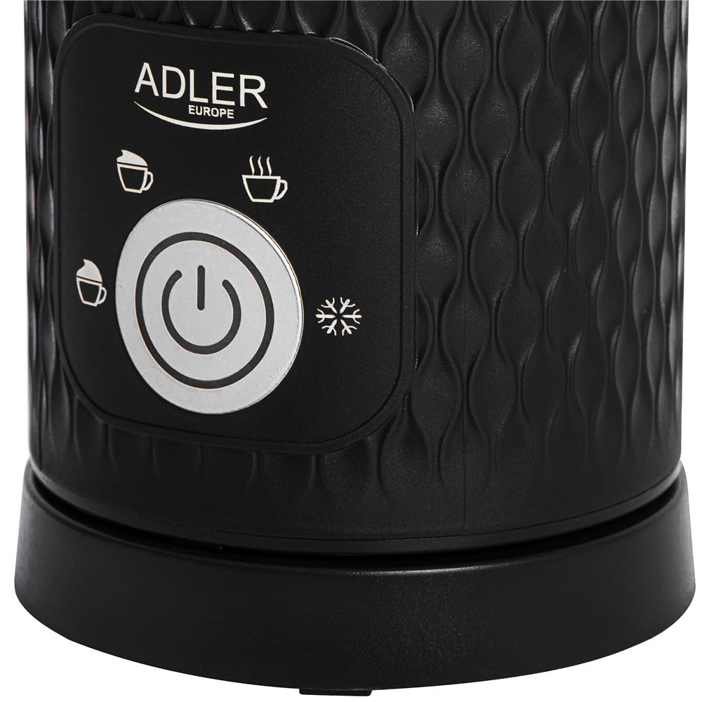Adler AD 4494 Milchaufschäumer elektrisch Schwarz für Cappuccino und Latte