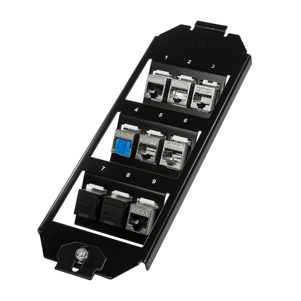 LogiLink 9 Port Bodentankeinsatz für 3 x 3 Keystone Module 208 mm
