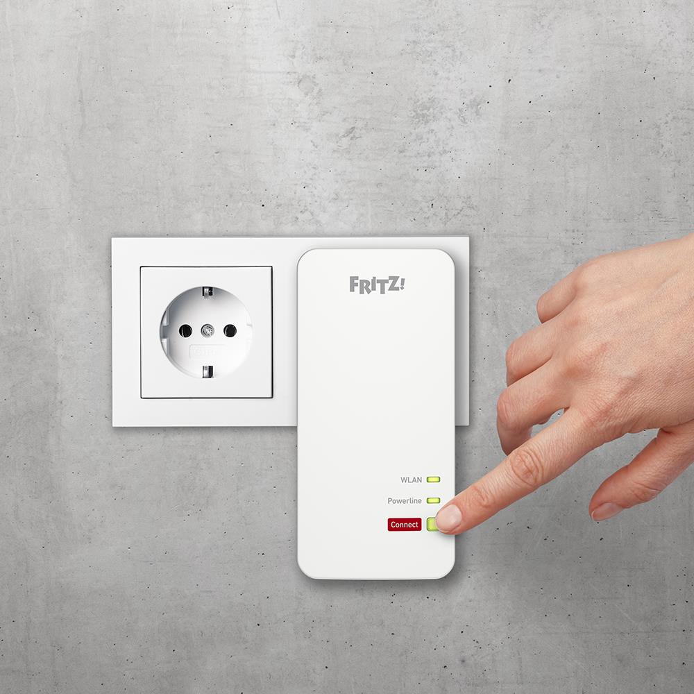 FRITZ!Powerline 1240 AX WLAN Set – Highspeed-WLAN über Stromleitung mit Wi-Fi 6