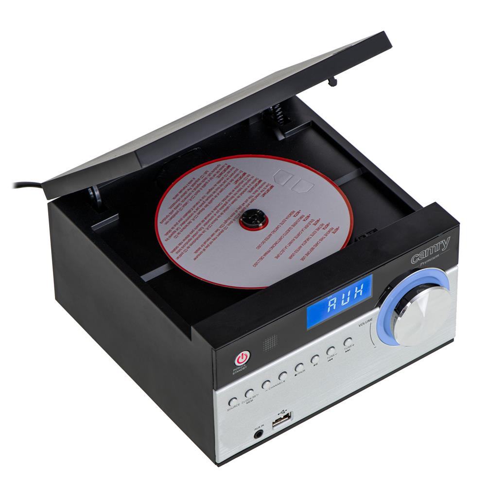 Camry CR 1173 Mini HiFi Anlage mit CD Player, Schwarz