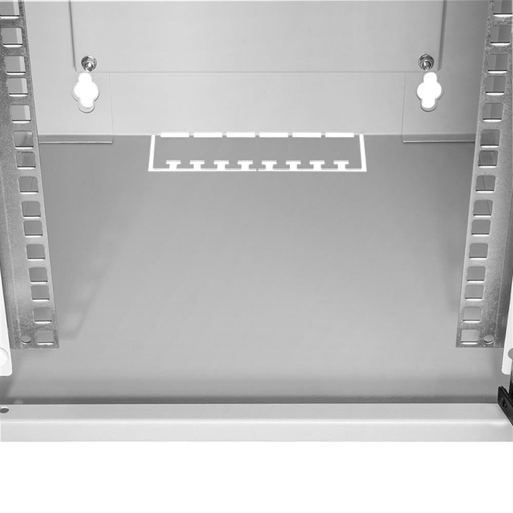 LogiLink 10" Netzwerkschrank / Wandgehäuse, 6 HE, montiert, grau
