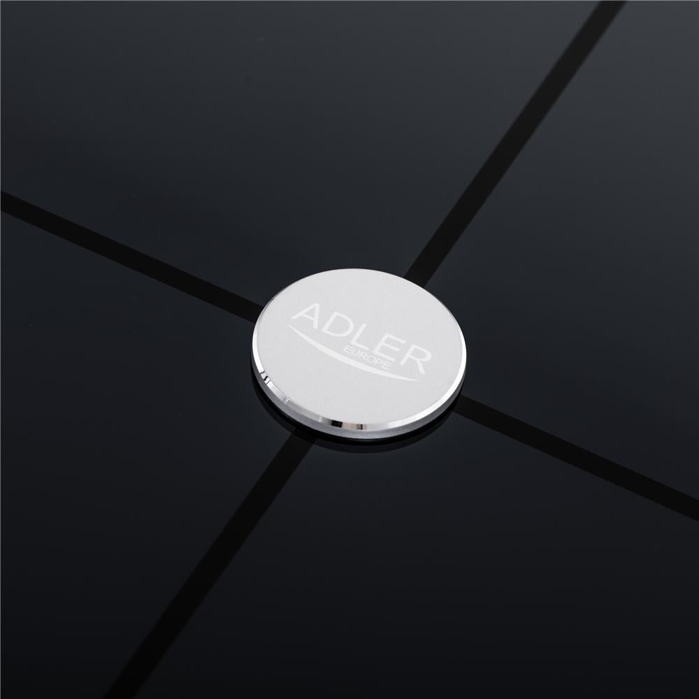 Adler AD 8187 Smart Badezimmerwaage mit App 180 kg Schwarz
