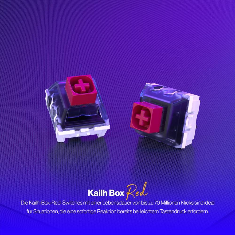 ENDORFY Thock Wireless Onyx White Tastatur mit Kailh Box Red US Layout ARGB
