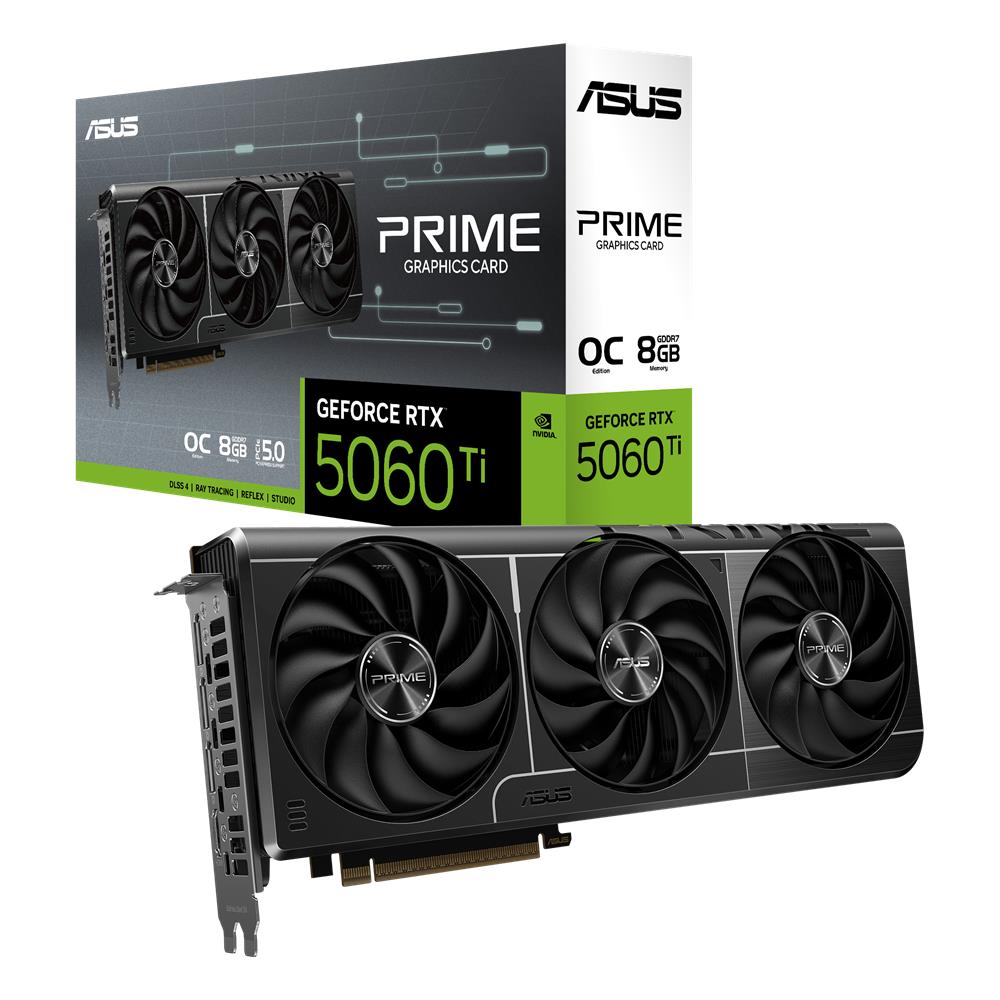 ASUS PRIME GeForce RTX 5060 Ti OC 8GB GDDR7 Gaming Grafikkarte PCIe 5.0