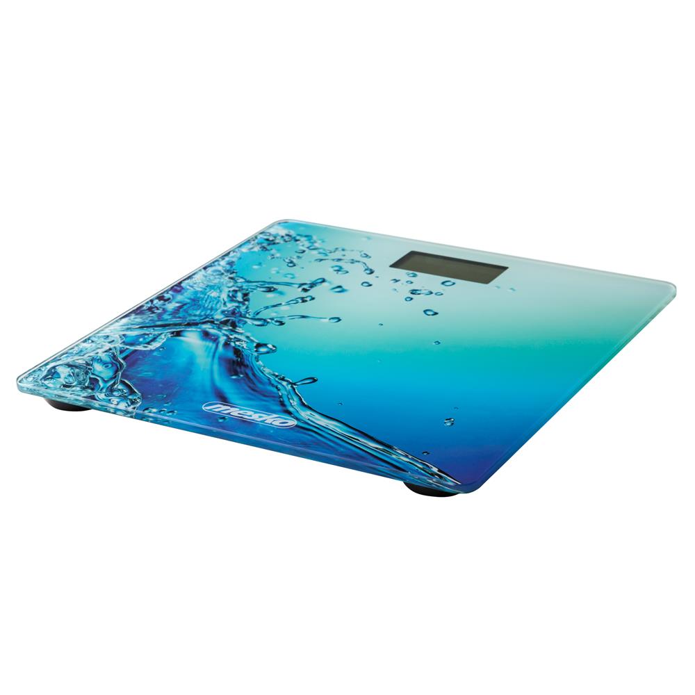 Mesko MS 8156 Digitale Badezimmerwaage Glas Blau 150 kg