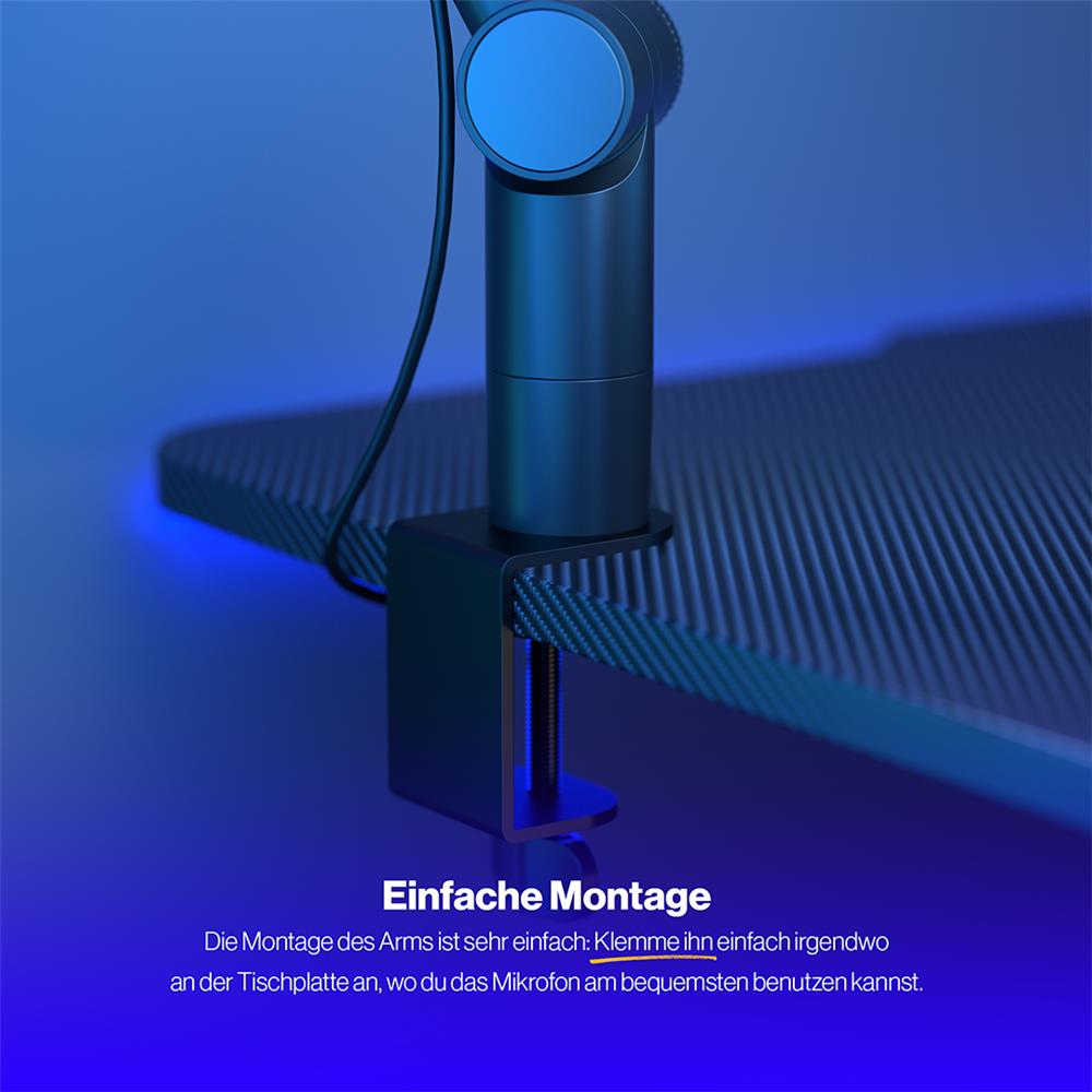 ENDORFY Studio Boom Arm Mikrofonarm 360 Grad drehbar Schwarz
