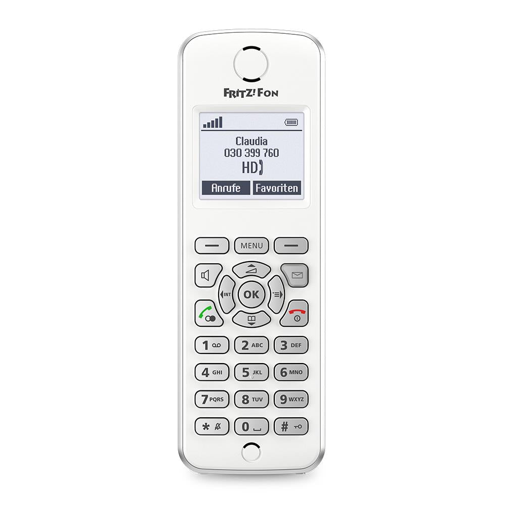 FRITZ!Fon M2 – Weißes DECT-Telefon mit HD-Telefonie & Smart-Home-Funktionen