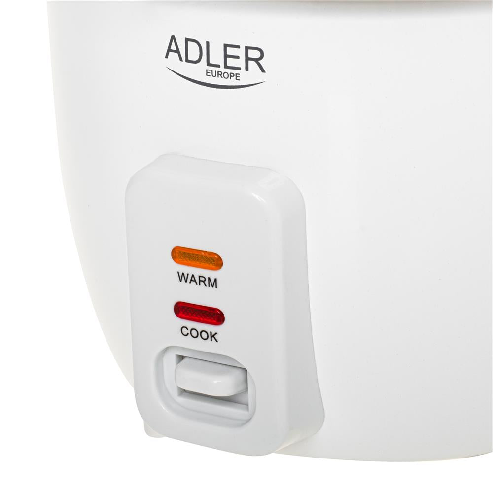 Adler AD 6418 Reiskocher 0,6 Liter kompakt mit Warmhaltefunktion Weiß