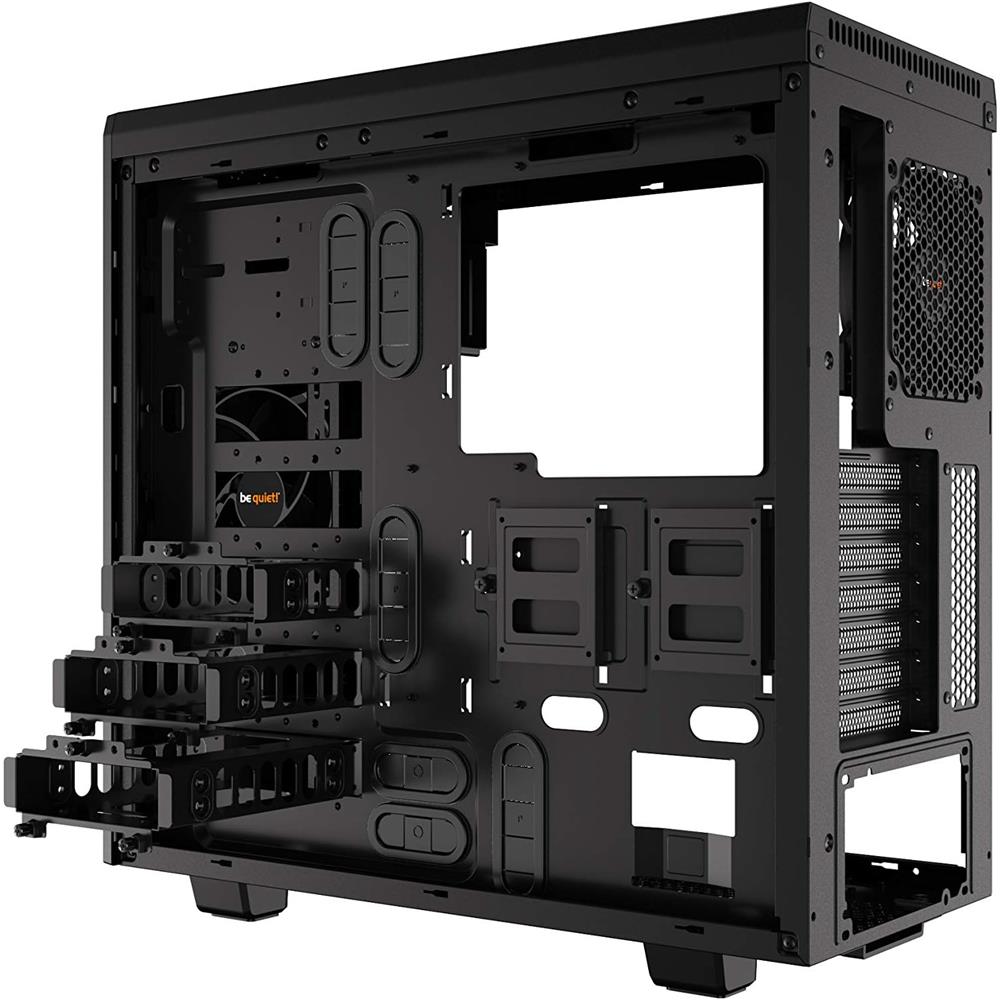 be quiet! Pure Base 600 Window Black Gehäuse Schwarz gedämmt 2 vorinstallierte Pure Wings 2 Lüfter mit Seitenfenster