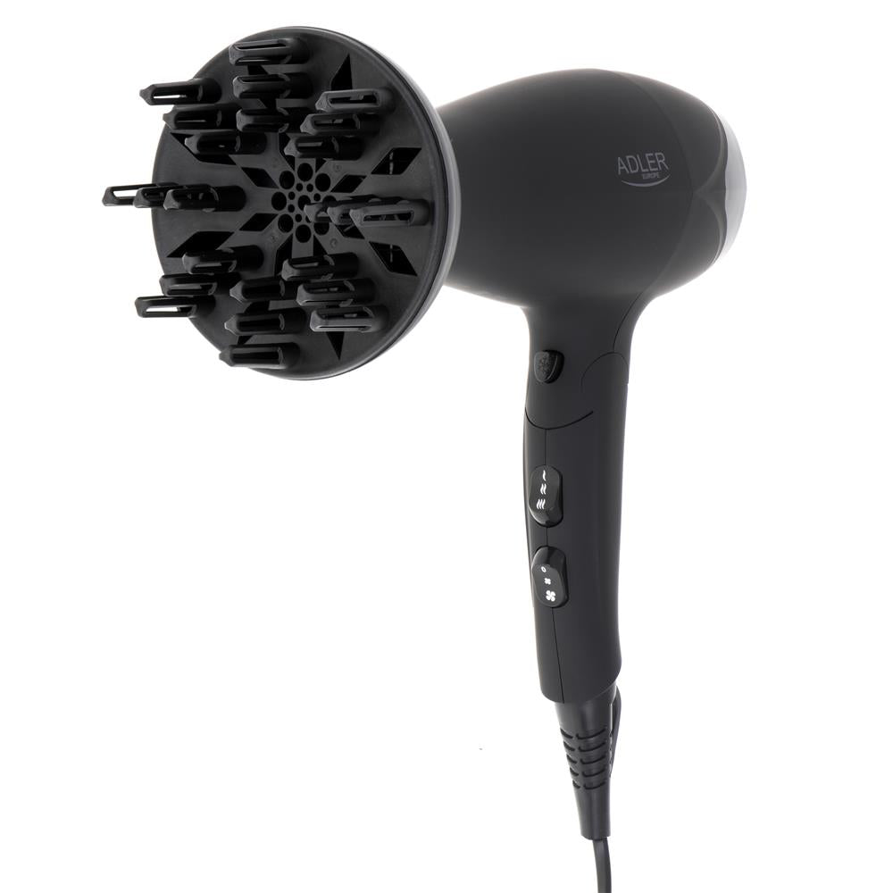 Adler AD 2267 Haartrockner 2100 W mit Diffusor und klappbarem Griff