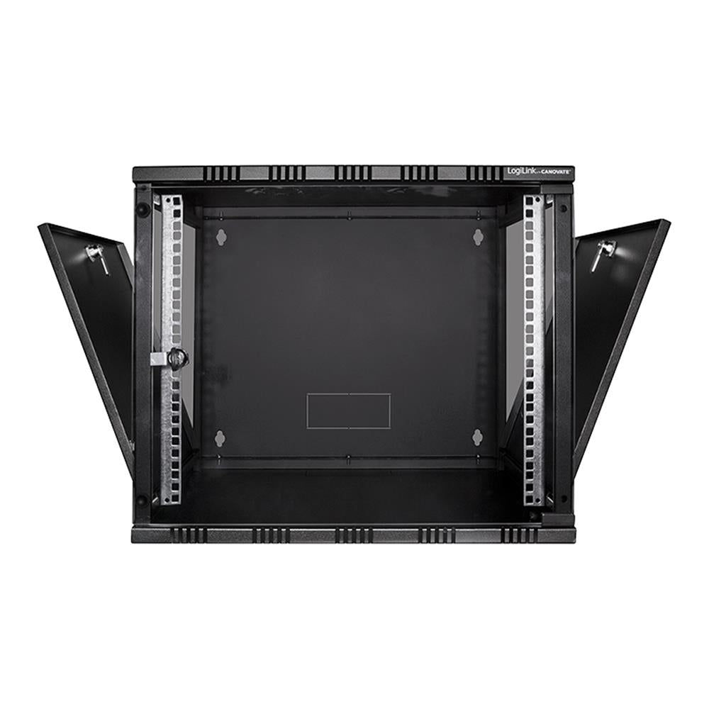 LogiLink 19 Zoll SOHO Wandschrank 9 HE Schwarz unmontiert