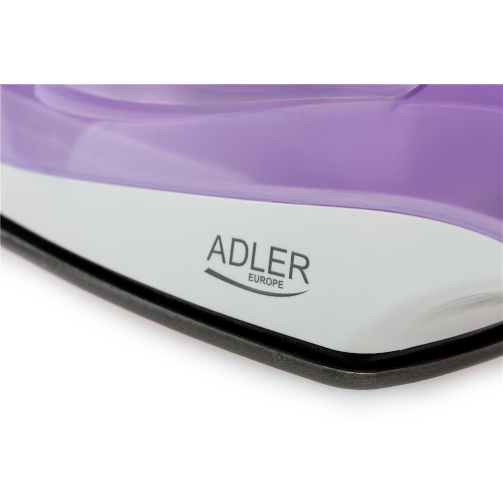 Adler AD 5019 Bügeleisen Dampfbügeleisen lila 1600W Antihaftbeschichtung, Temperatur einstellbar
