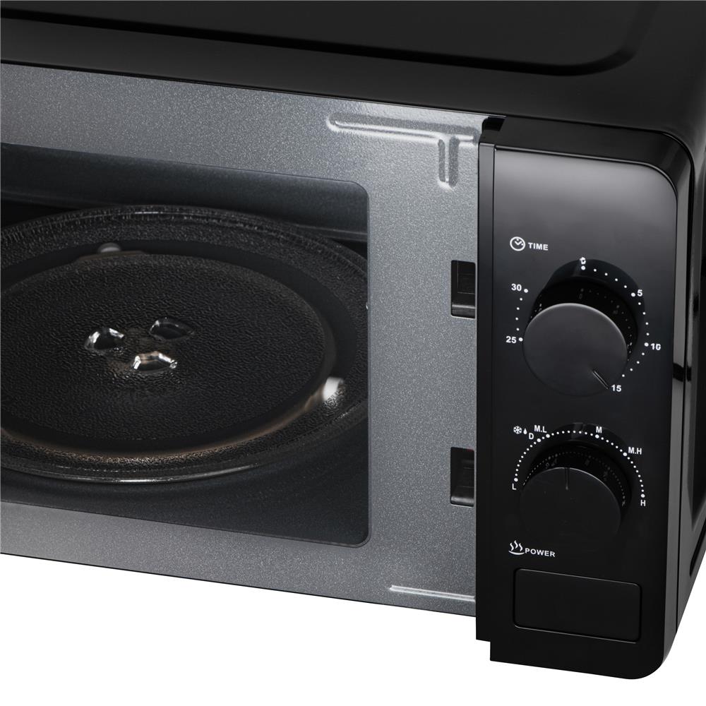 Adler AD 6206 Mikrowelle 20L schwarz – 700W, 6 Stufen & Auftaufunktion