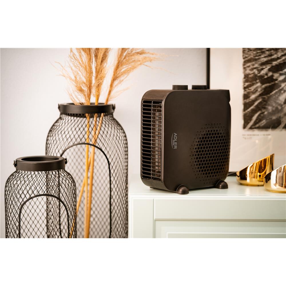 Adler AD 7725b Thermoventilator 2000 Watt Heizgerät mit Thermostat Schwarz