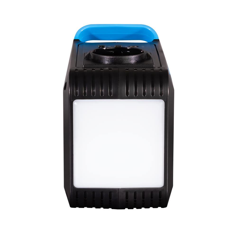 LogiLink Tragbare Powerstation 80 W, 24.000 mAh, 7 Anschlüsse, LED-Licht, Schwarz/Blau