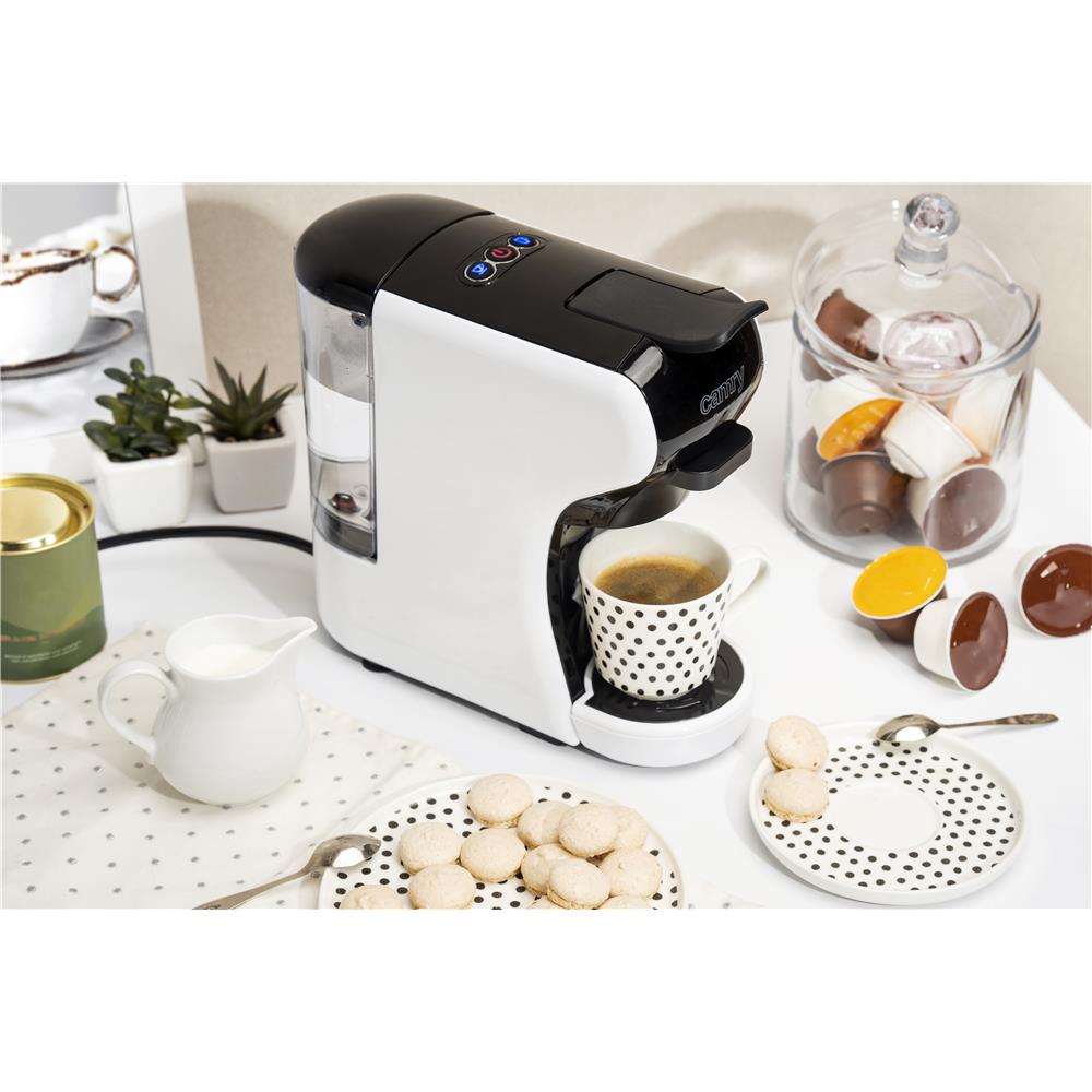 Camry CR 4414 Multi-Kapsel-Espressomaschine Weiß Kaffeemaschine Kapselmaschine