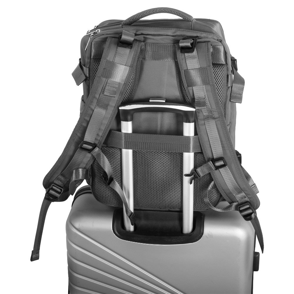 Camry CR 6880dg Reiserucksack 24 Liter, Handgepäck Rucksack mit Laptopfach bis 17 Zoll, Schuhfach, Nassfach, RFID-Fach, Business, Sport und Reisen, dunkel grau